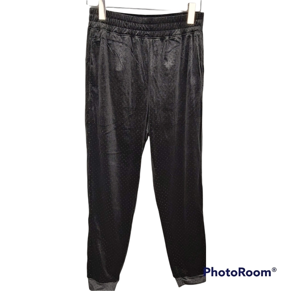 ONZIE black velvet velour jogger size SMALL/MEDIUM vintage look